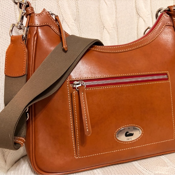 Dooney & Bourke Chestnut Toscana Florentine Leather Shoulder Bag - Picture 2 of 12